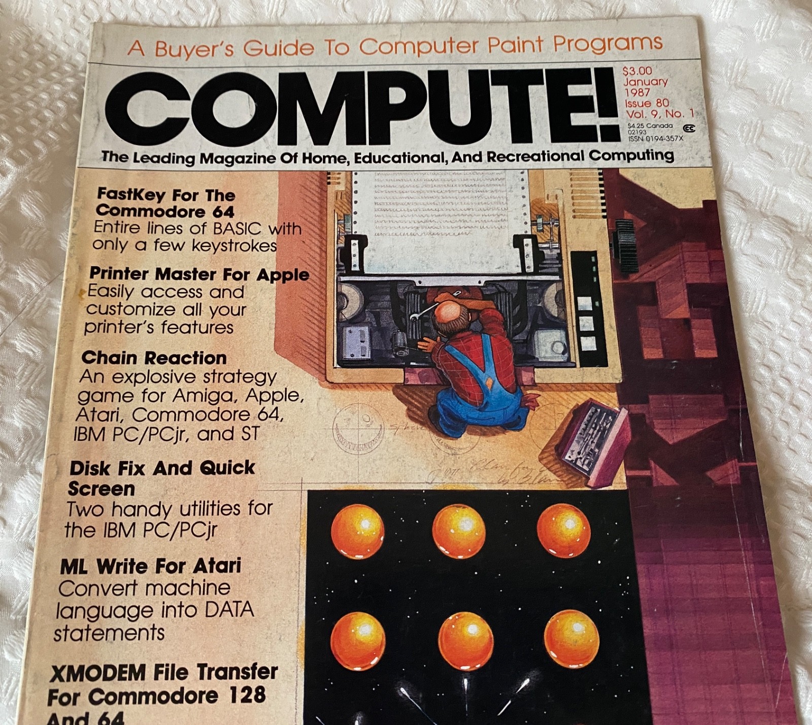 Compute! Magazine Buyer’s Guide to Computer Paint Jan 1987 Vol 9 No 1 Issue 80