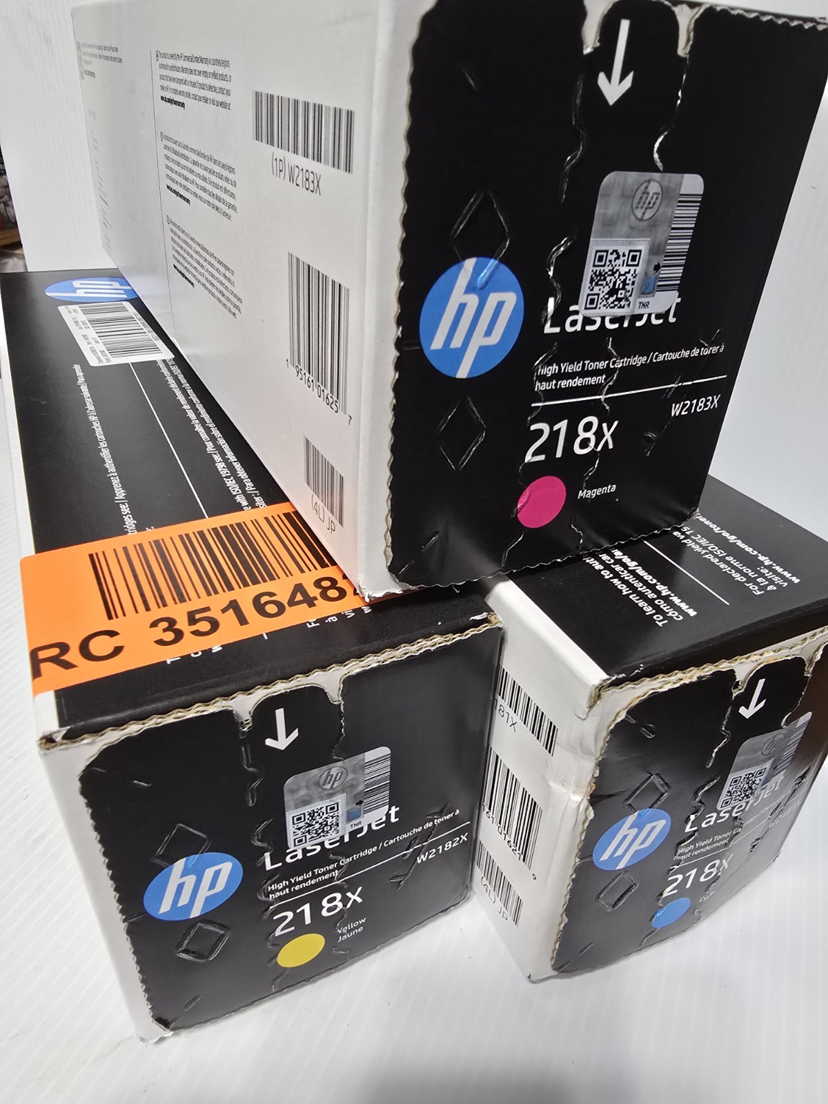 HP 218X Cyan / Magenta / Yellow High Yield Toner Cartridge – Sealed NEW