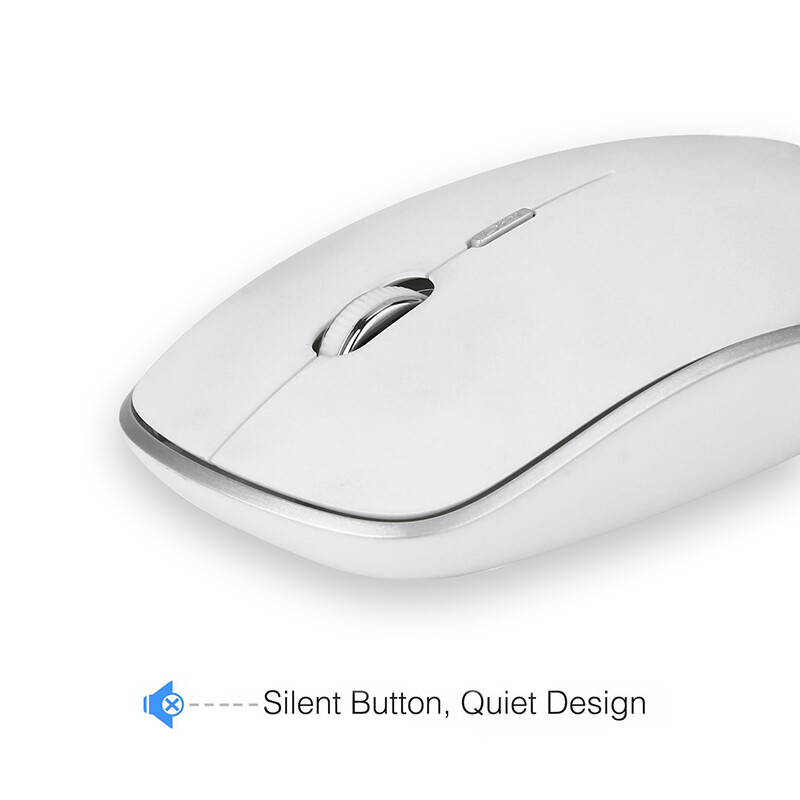 Wireless Keyboard and Mouse Combo – Full Size Slim Thin Keyboard Mouse 104 Keys