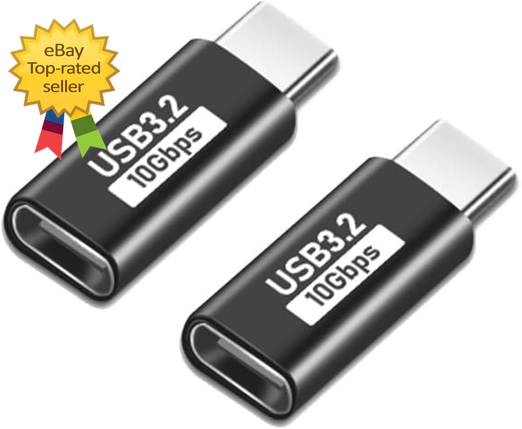 2 Pack USB C Extender USB C Port Cable Adapter Type C Male to USBC Female
