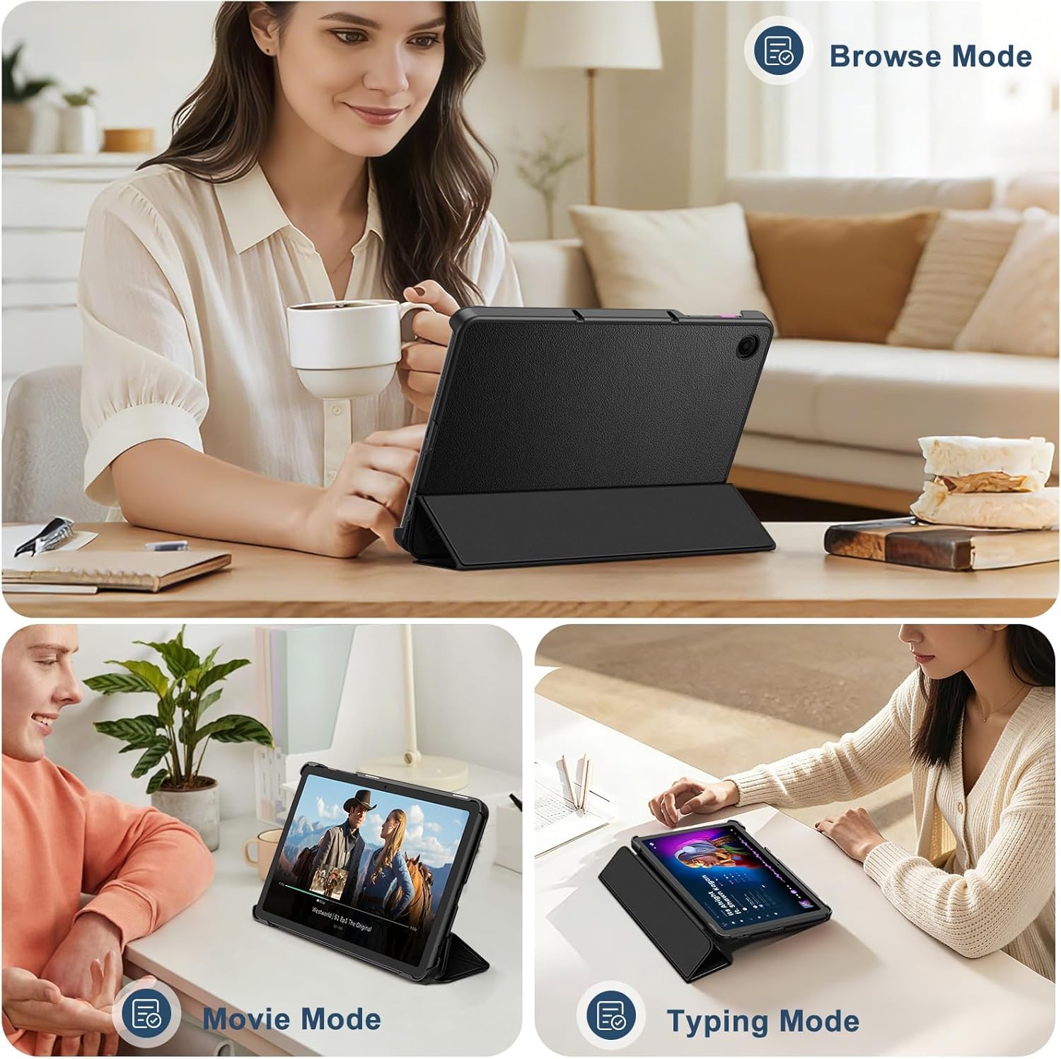 Case for T-Mobile Revvl Tab 2 2025 Tablet 10.1 Inch Slim Trifold Stand Cover