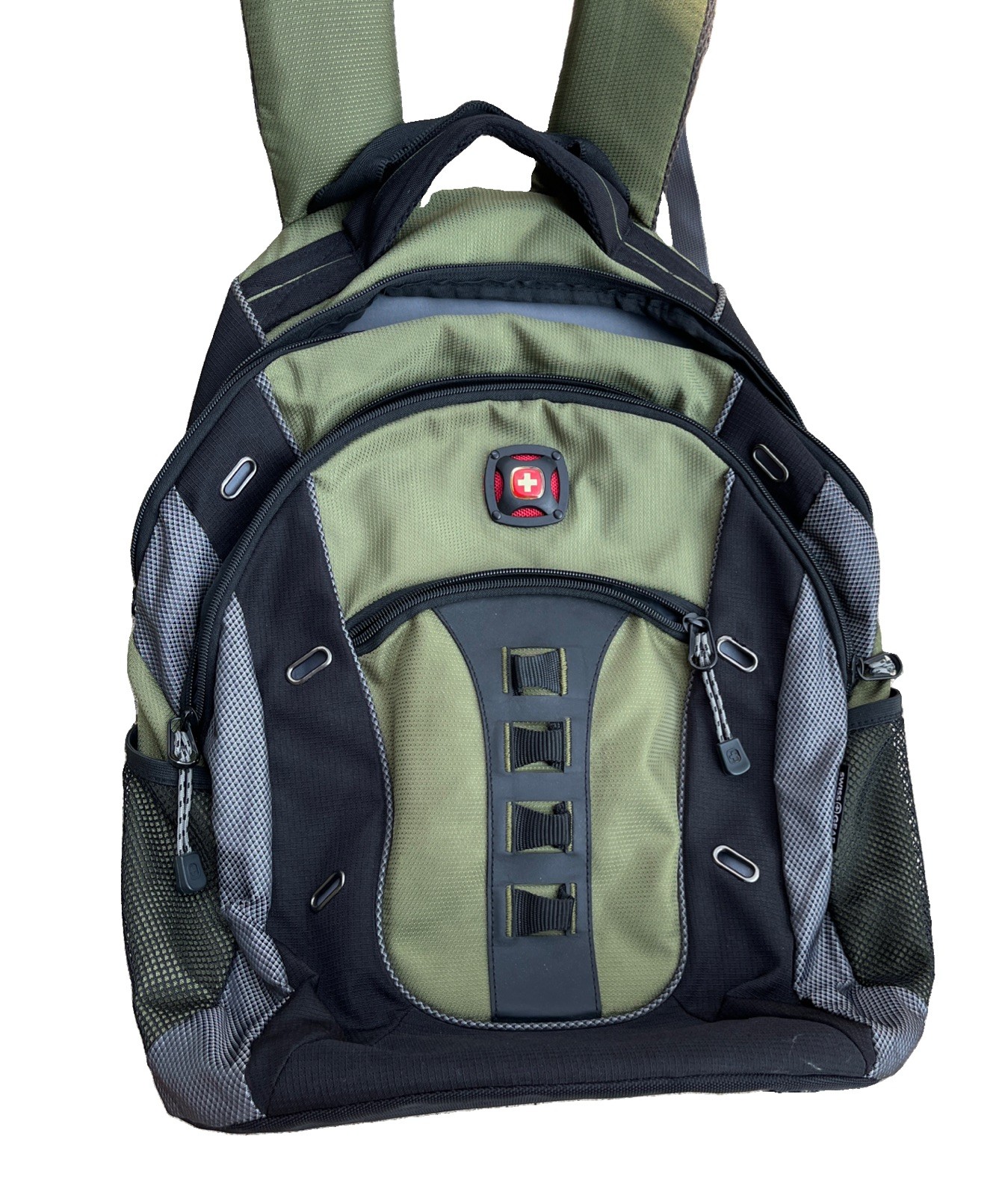 SwissGear Laptop Backpack Granite Green Padded Travel School Commuter Bag