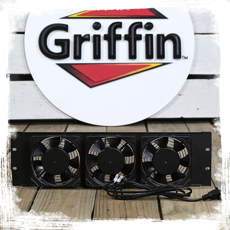 GRIFFIN 2x Rack Mount Fan Cool System Panels | Audio Equipment Gear Network IT