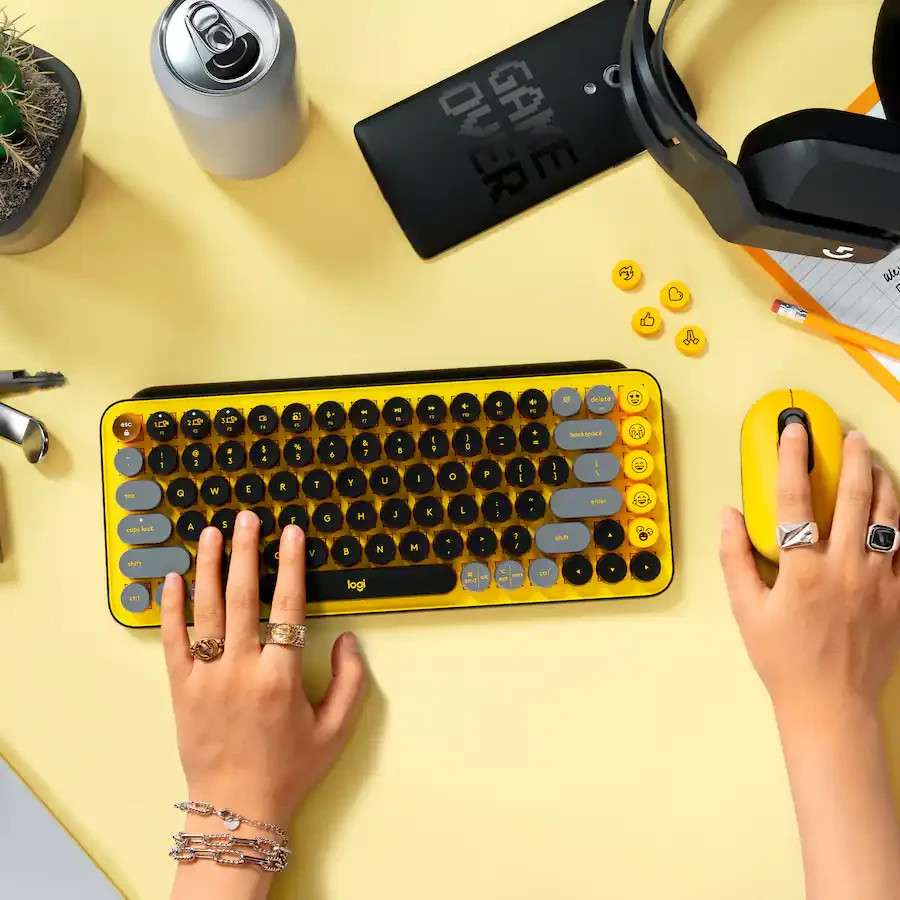 Logitech POP Keys Bluetooth Mechanical Keyboard for Windows/macOS/iPadOS/Android