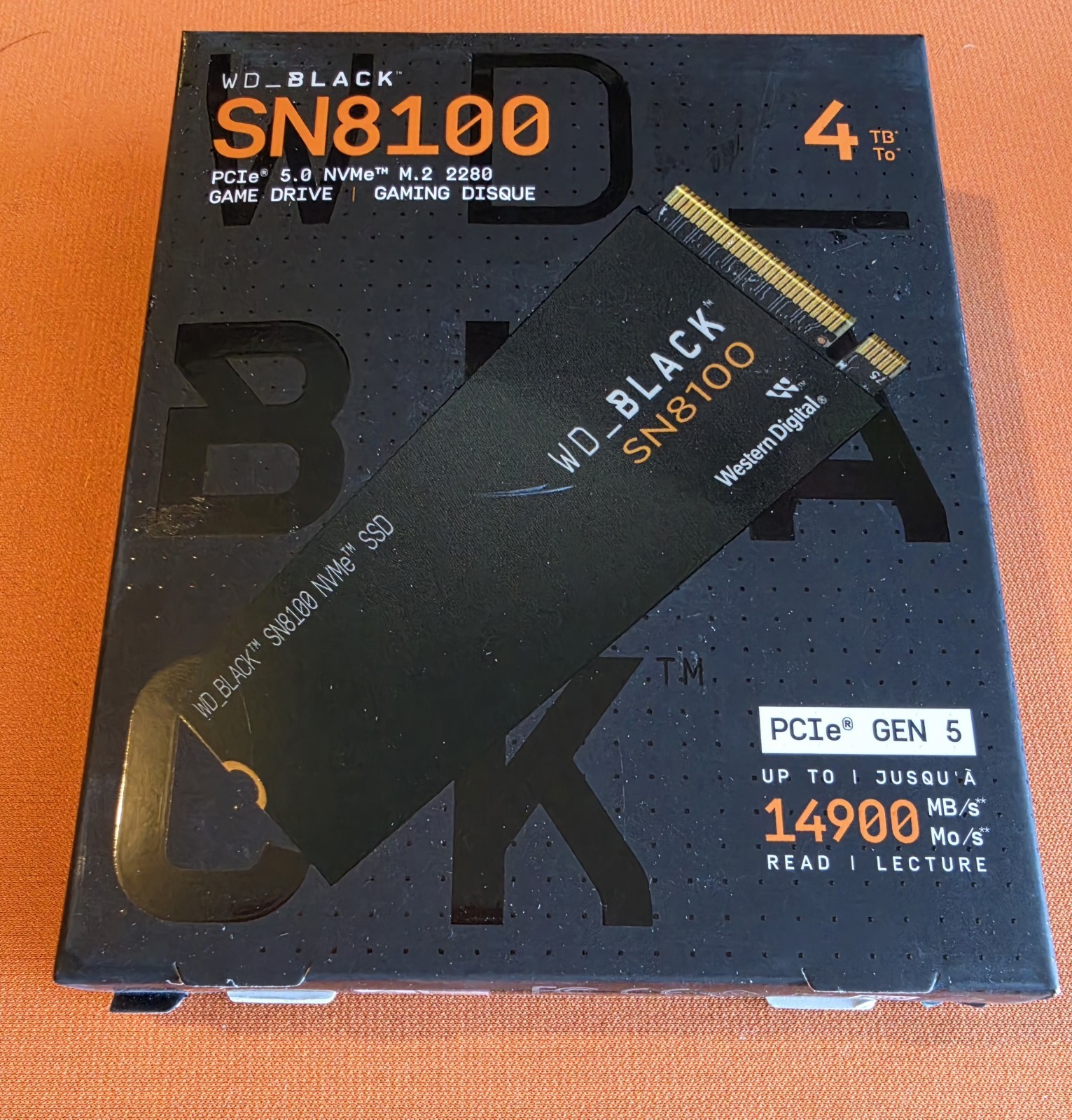 Western Digital WD_BLACK SN8100 4TB NVMe PCIe Gen5 x4 M.2 2280 SSD 14900 MB/s