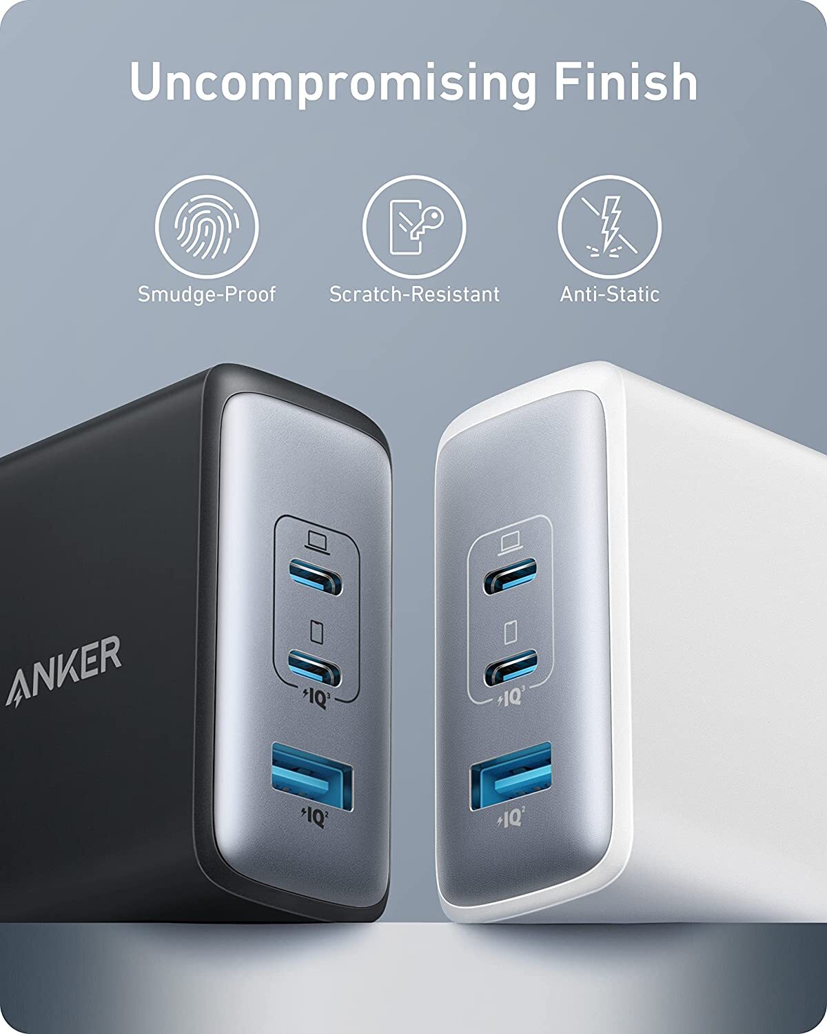 Anker Nano II 100W USB C Wall Charger 3-Port Adapter for MacBook/iPhone/Samsung