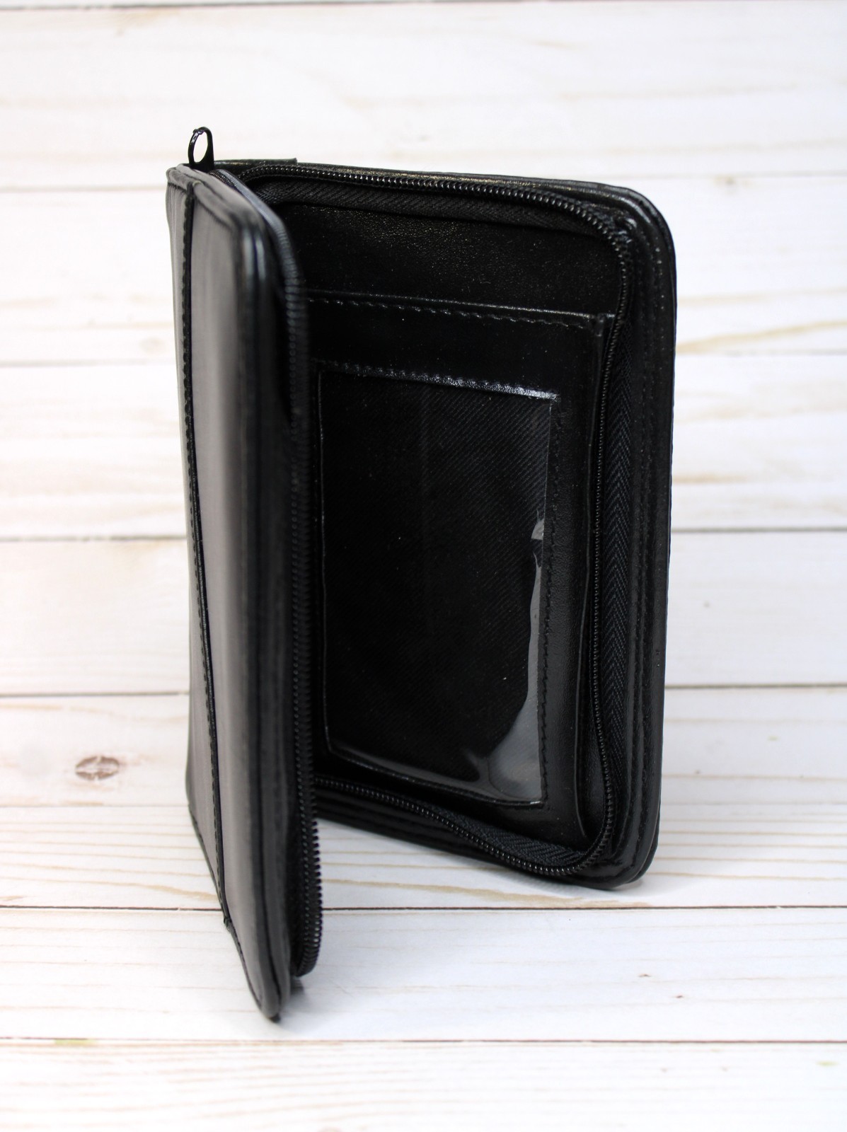 Vintage New Zippered Black Leather PDA Case – OES-CAS / 167288-01