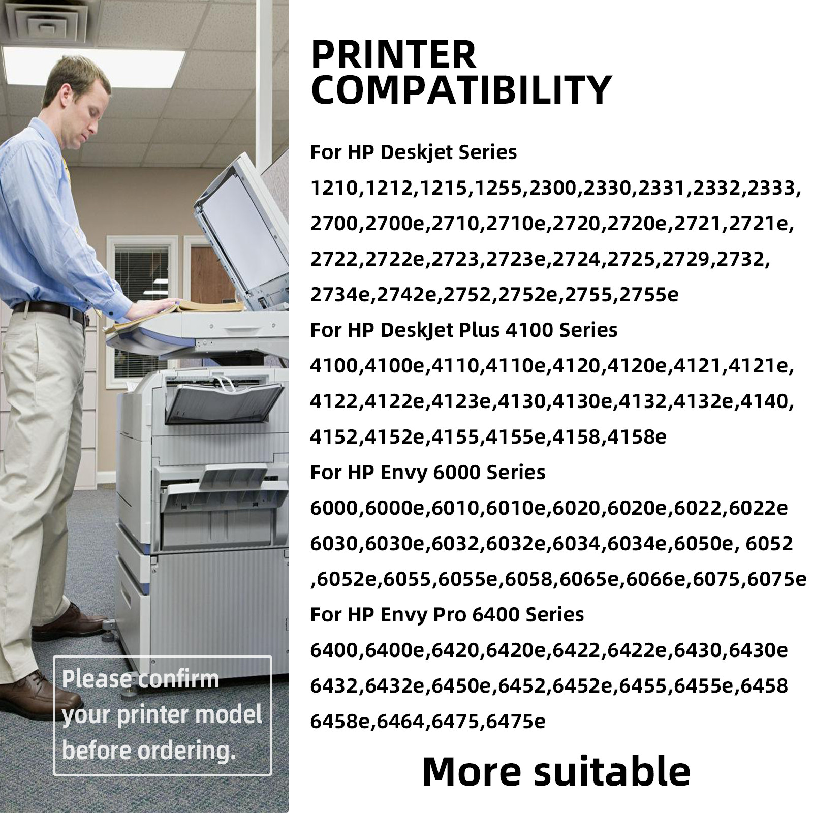 1-3PK 67-XL 67XL XXL Black & Color Ink for HP Deskjet 4155e Plus 4122 4132 4155