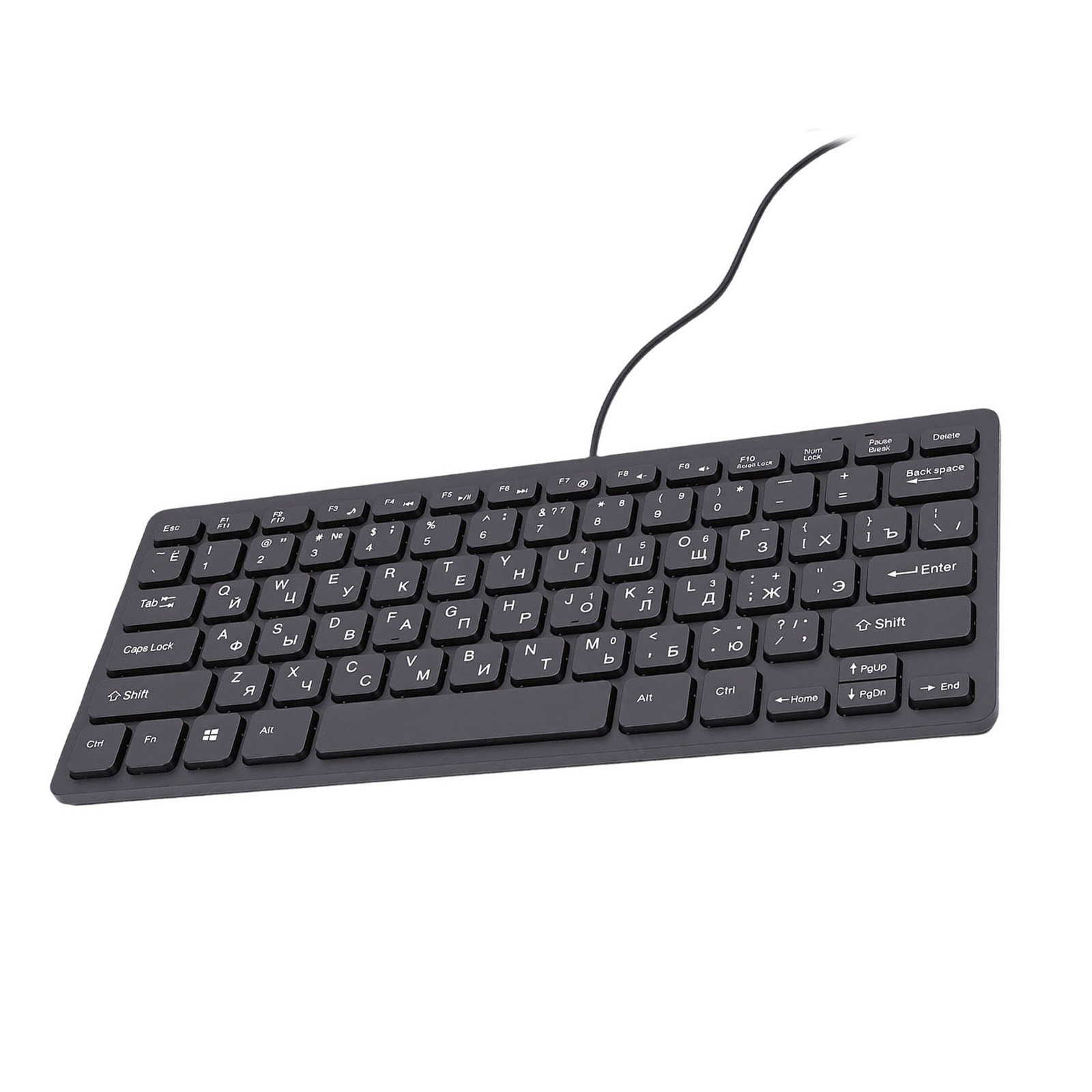 Russian Keyboard USB 78 Keys Plug And Play Proof Small Wired Keyboar KKJD