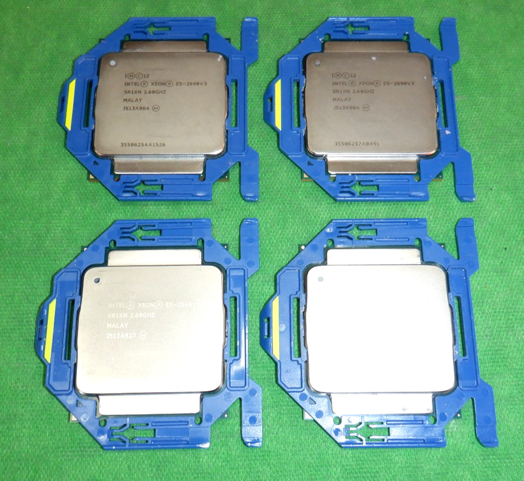 INTEL XEON E5-2690 V3 2.60GHz 30M 12 CORES CPU HPE LOT OF 4 PCS