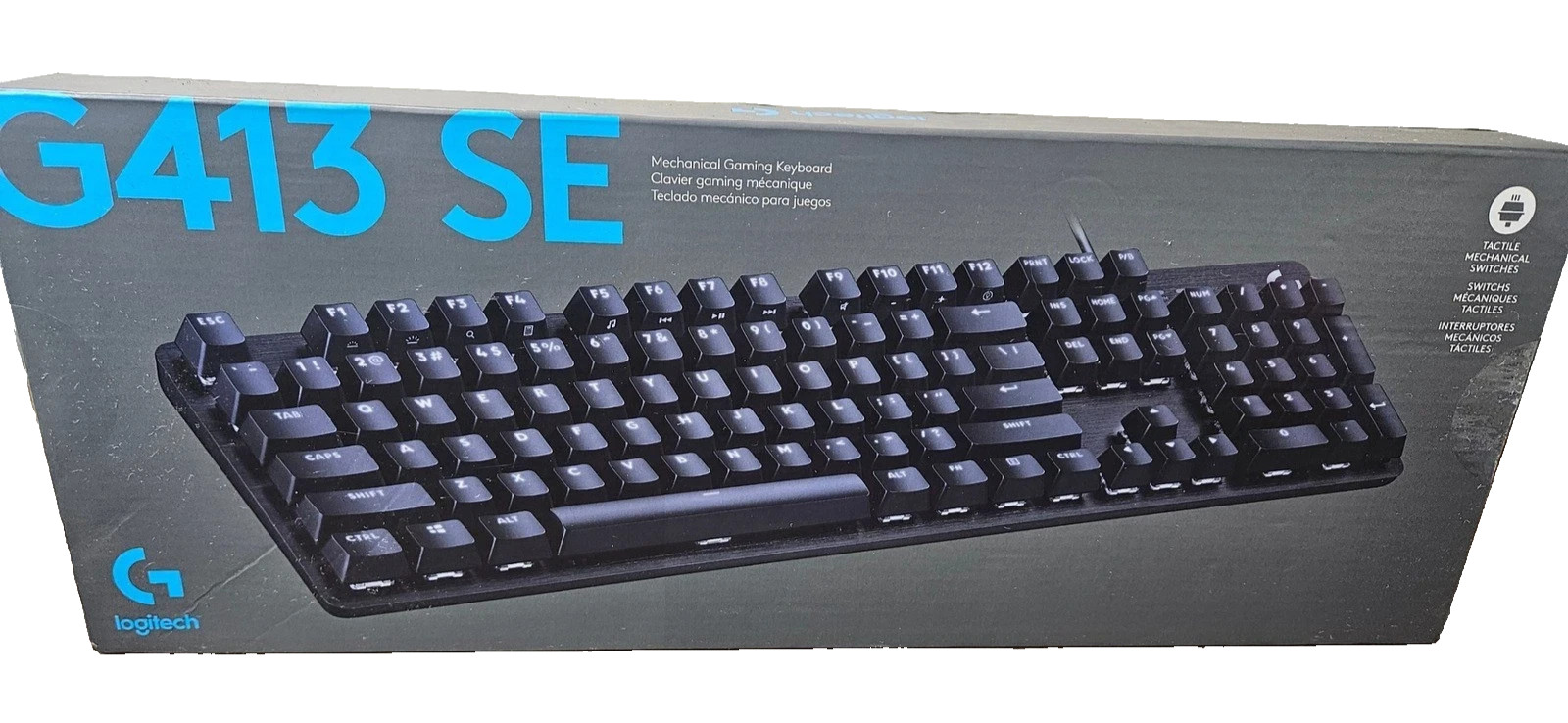 Logitech G413 SE Mechanical Gaming Keyboard Black Tactile Switches PBT Keycaps