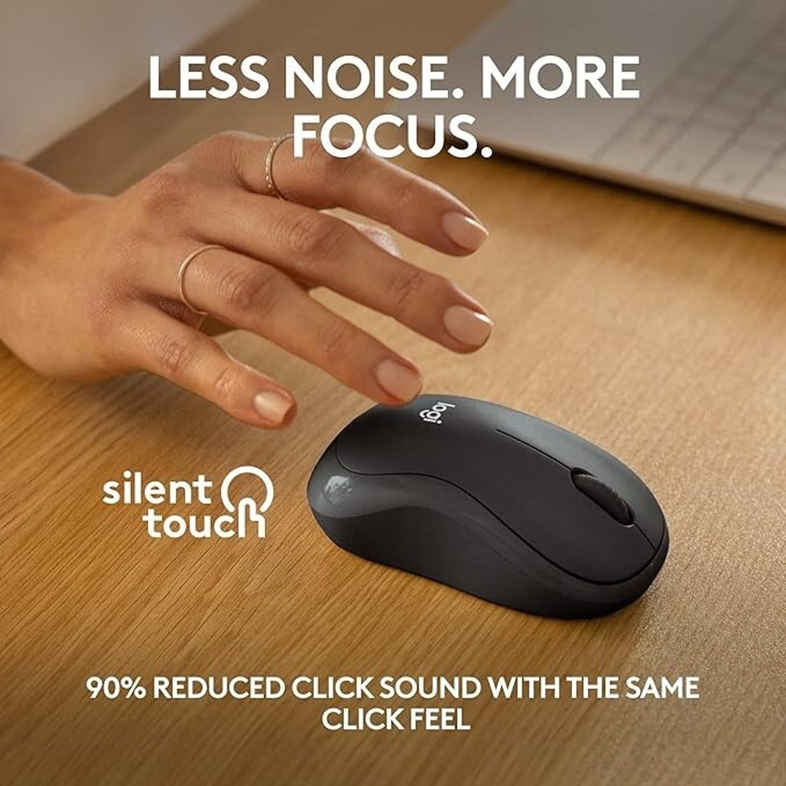Logitech M240 Bluetooth Mouse Wireless (Black) Silent, Compact, Portable, Easy