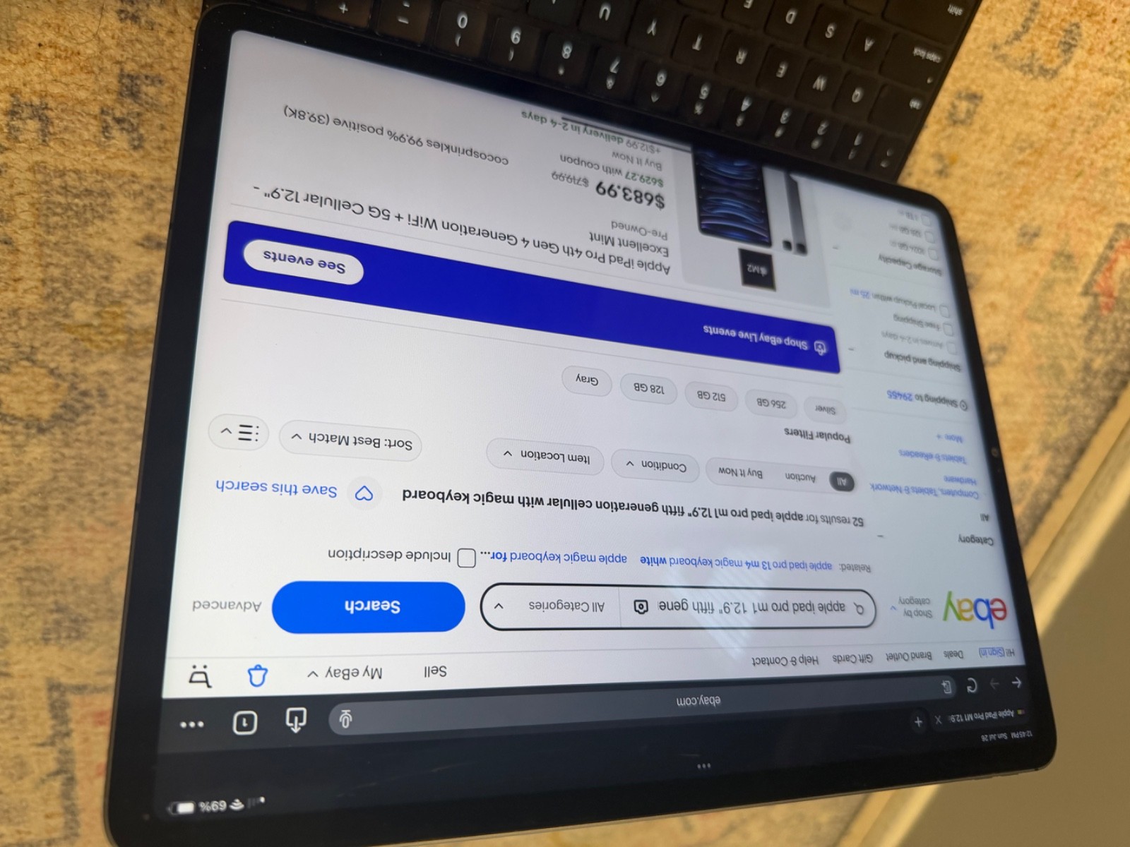 IPAD PRO M1 12.9” + Magic Keyboard, 256 gb, 5th generation