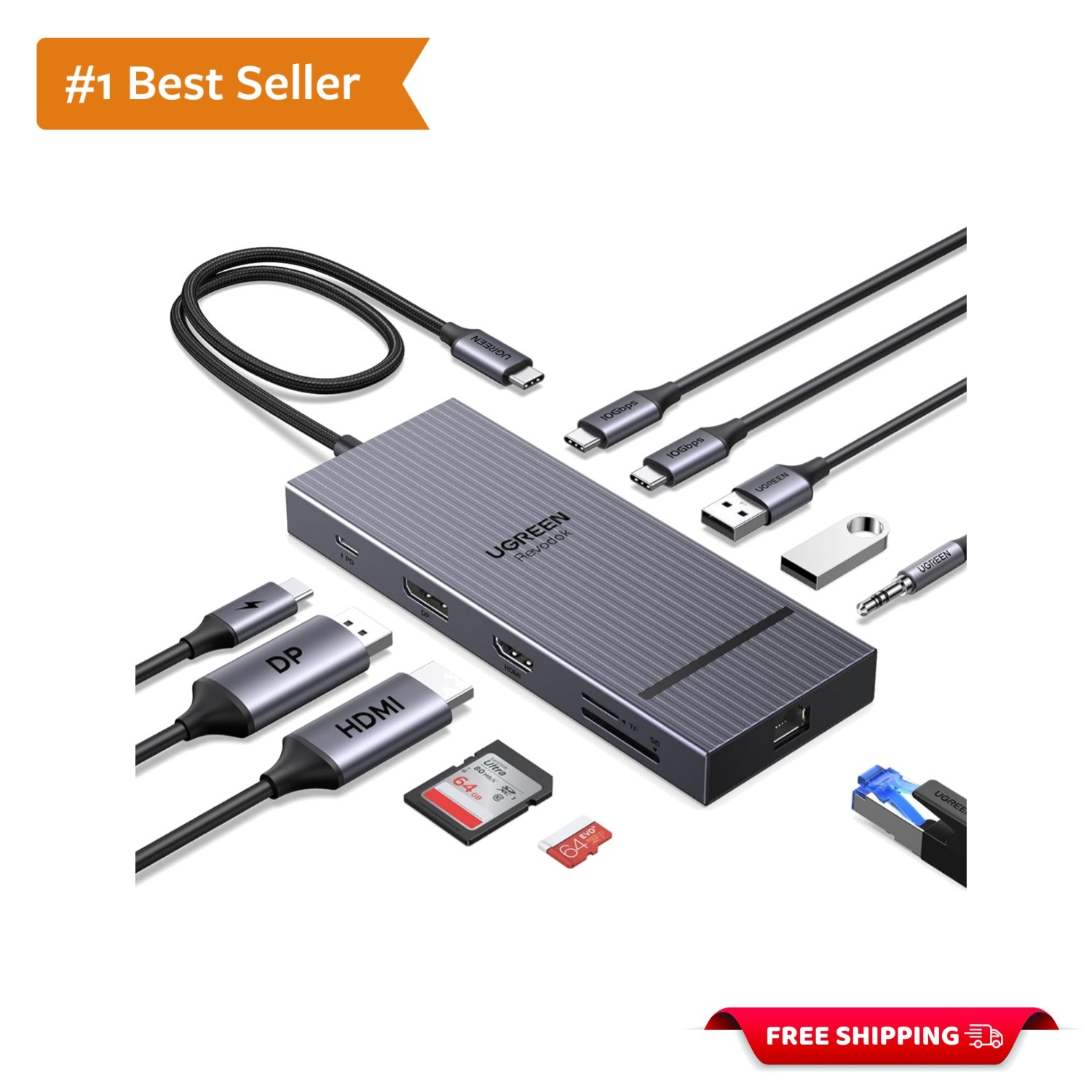 Aluminum 11-in-1 Docking Station: 4K Resolution & Multi-Device Compatibility