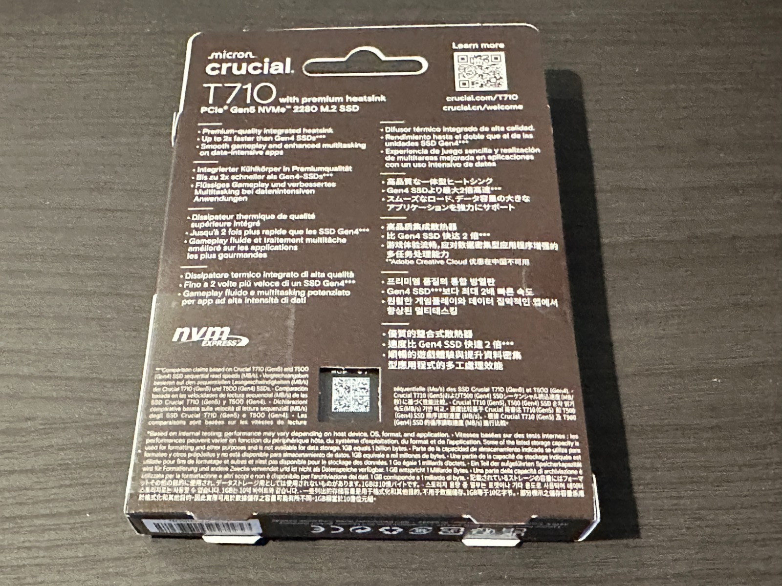 New Crucial T710 2TB Internal SSD PCIe Gen 5 x4 NVMe M.2