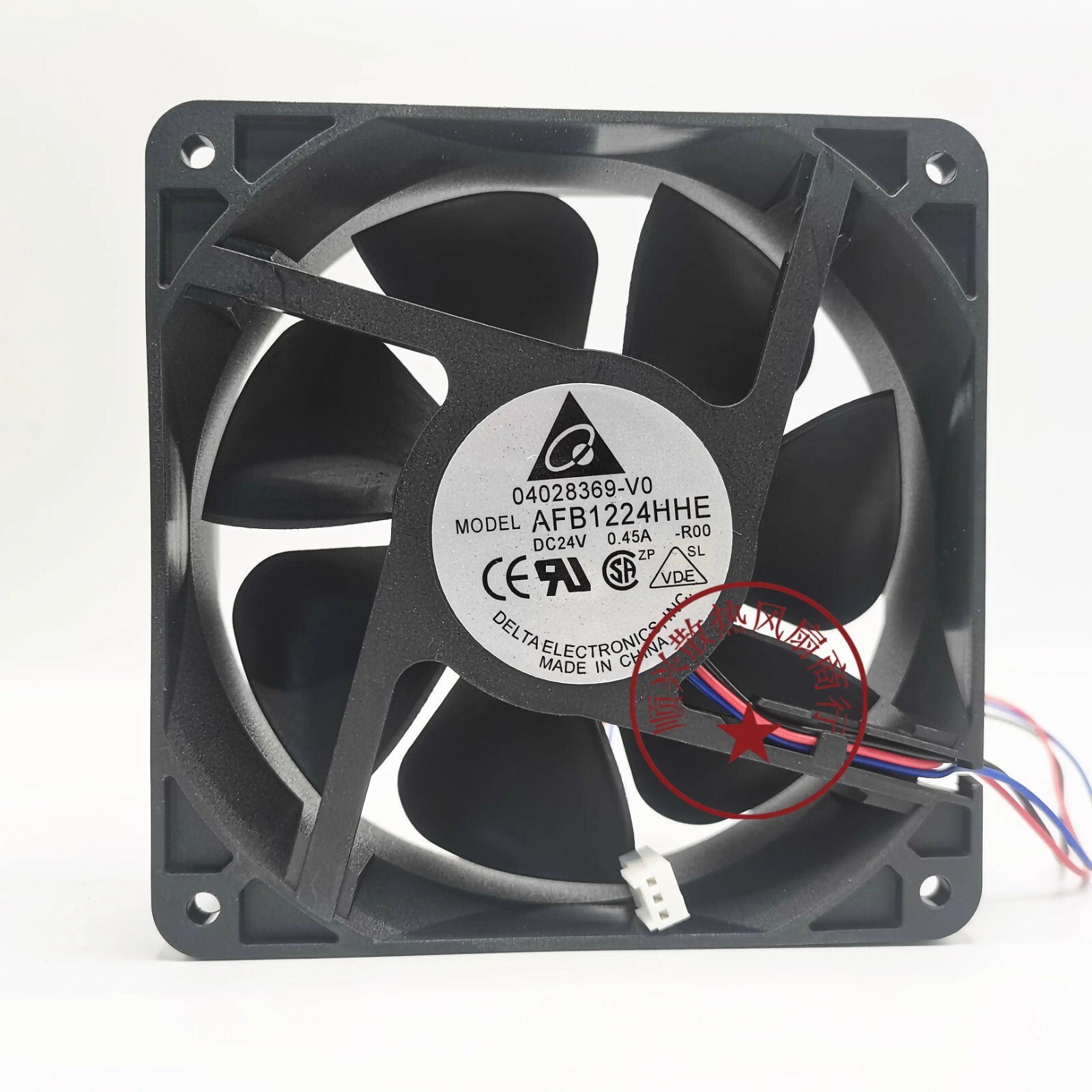Delta AFB1224HHE 12038 DC24V 0.45A 12CM 3-Wire Inverter Cooling Fan