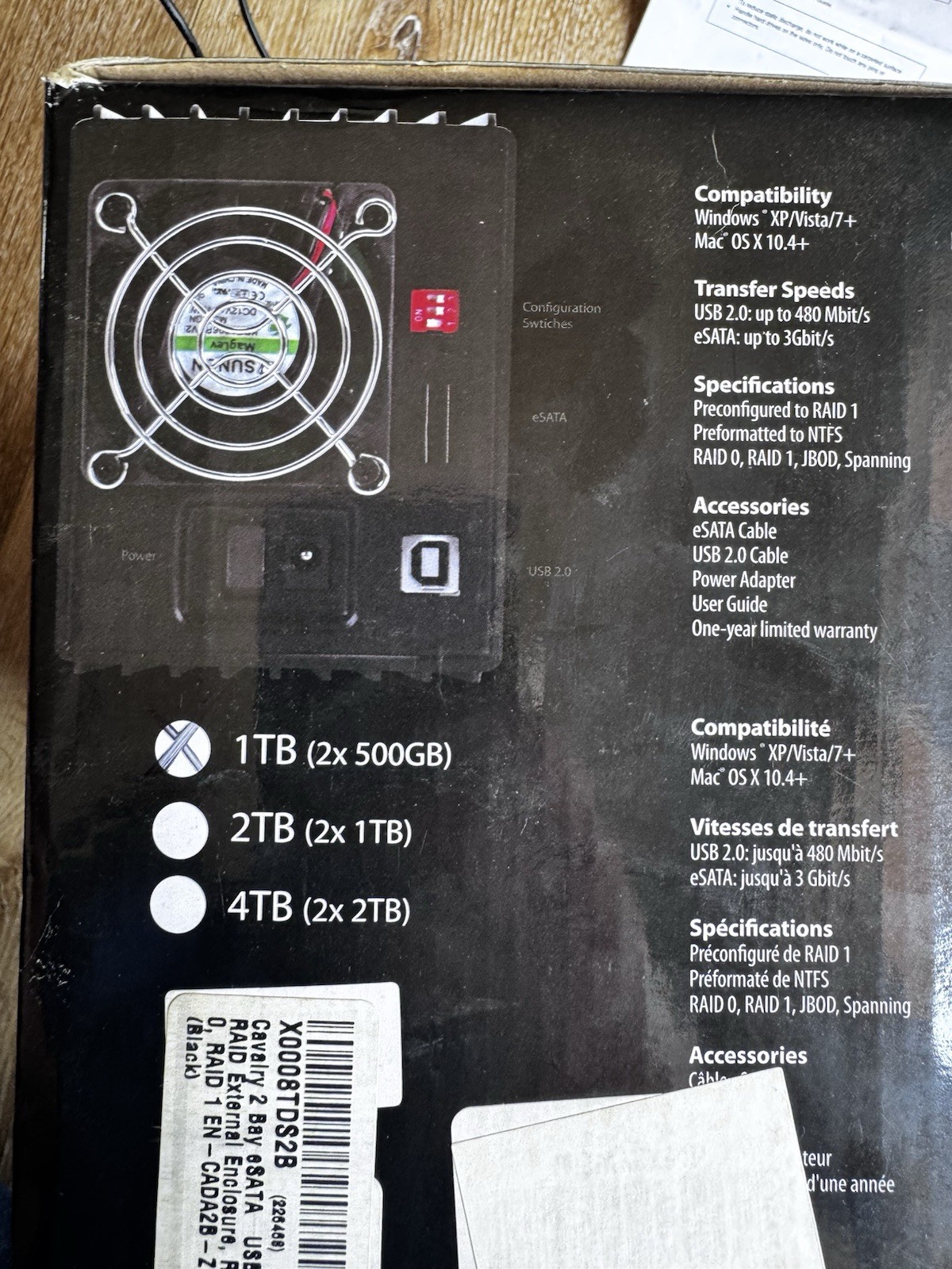 Cavalry Storage CADAZB0011420 USB/eSATA 2-Bay RAID Personal Disk Array Tested