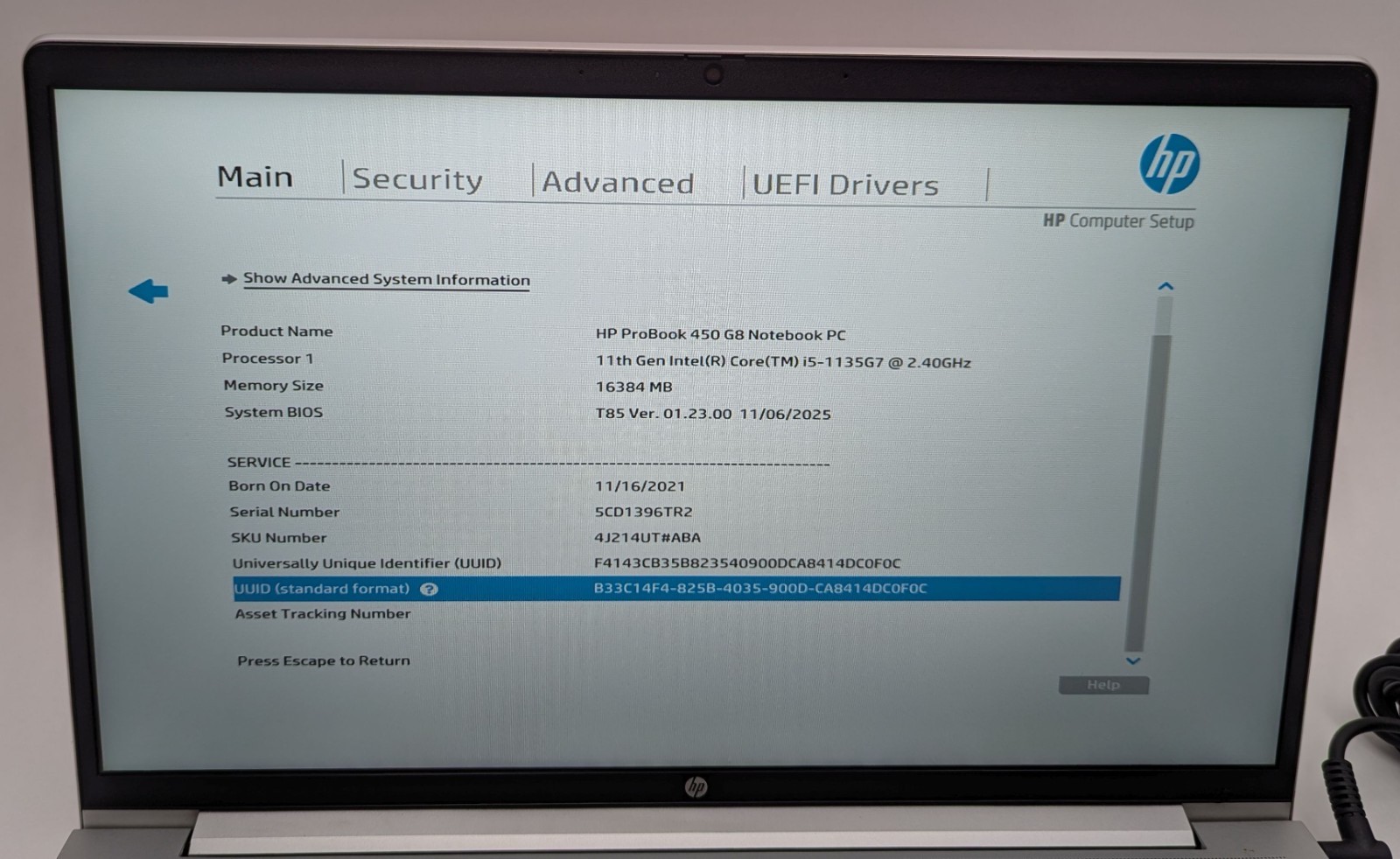 HP ProBook 450 G8 15.6″ Laptop i5-1135G7 2.40GHz 16GB RAM 256GB NVMe Windows 11