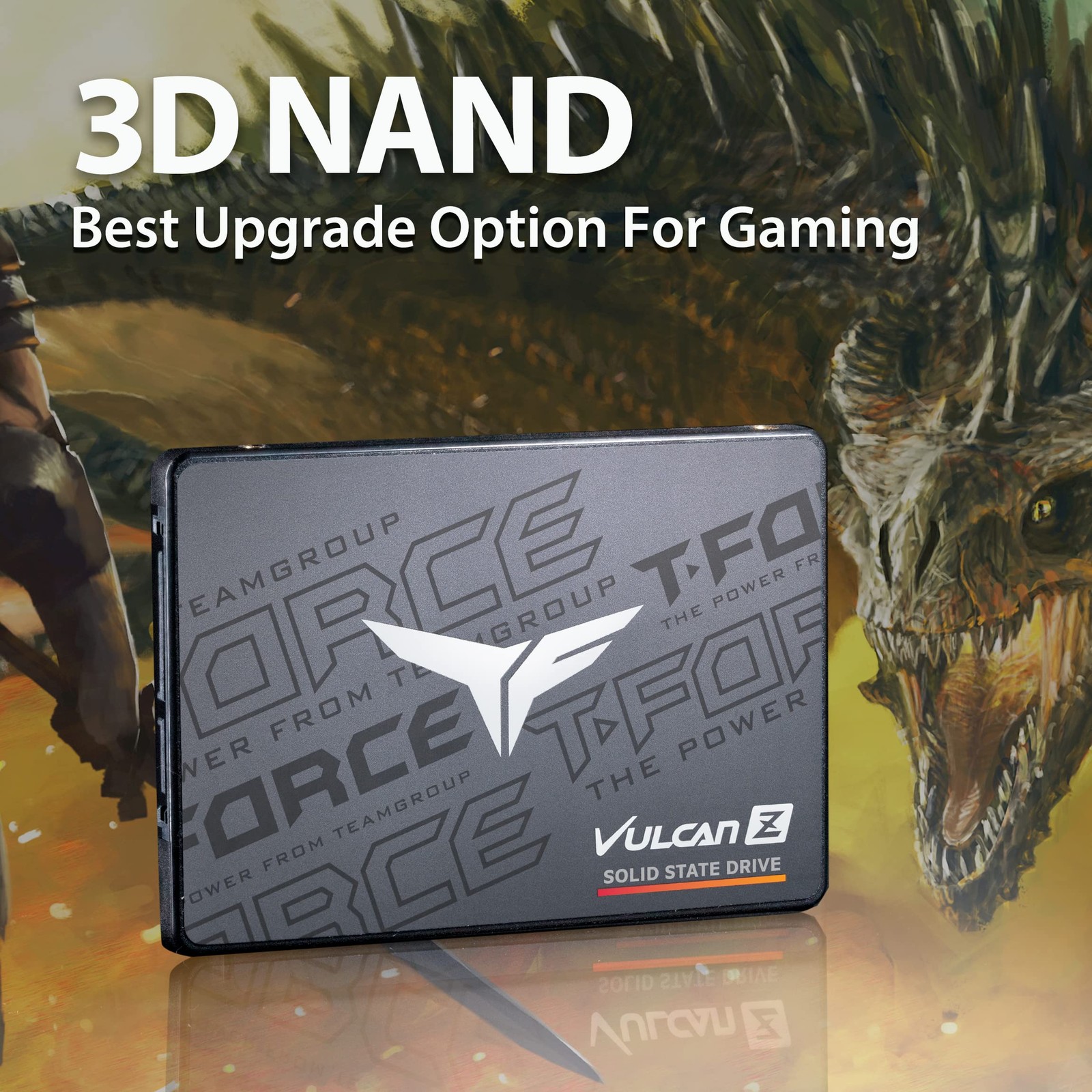 Teamgroup T-Force Vulcan Z 1Tb Slc Cache 3D Nand Tlc 2.5 Inch Sata Iii Internal