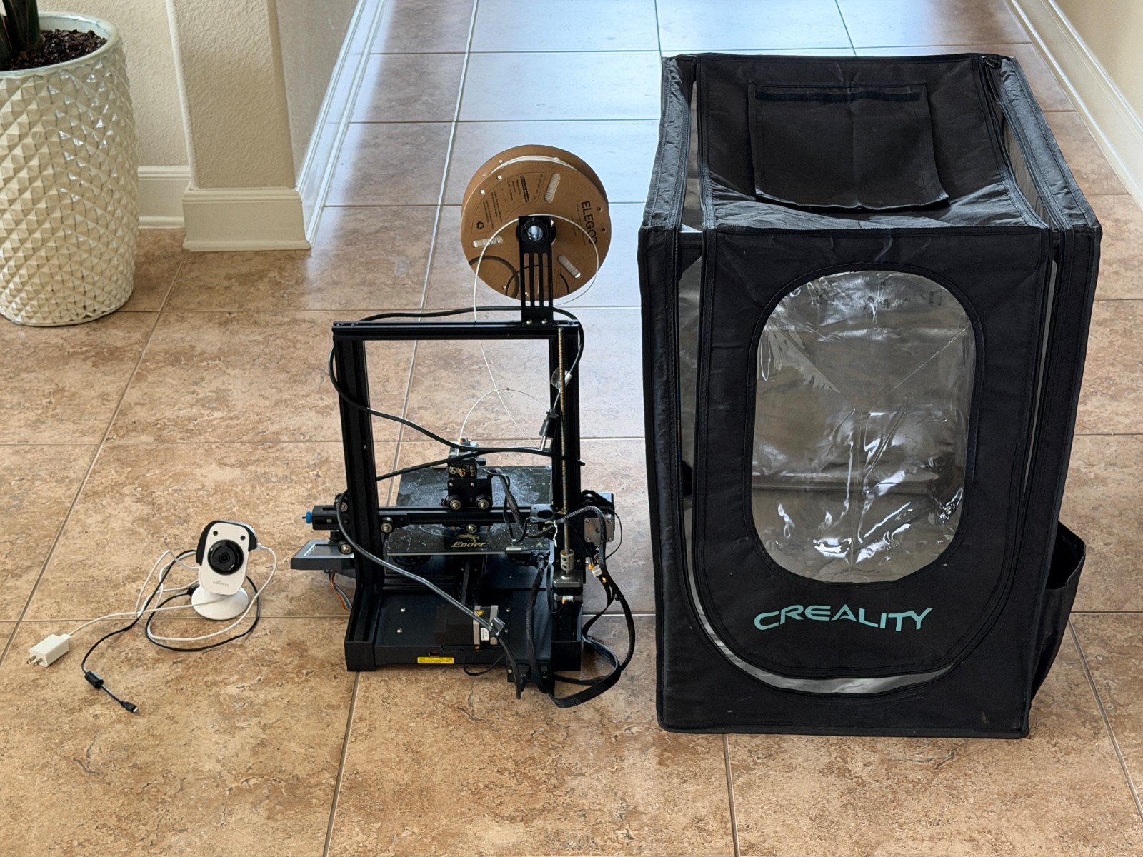 Creality Ender-3 V2 3D Printer Package – Printer + Enclosure + Monitoring Camera