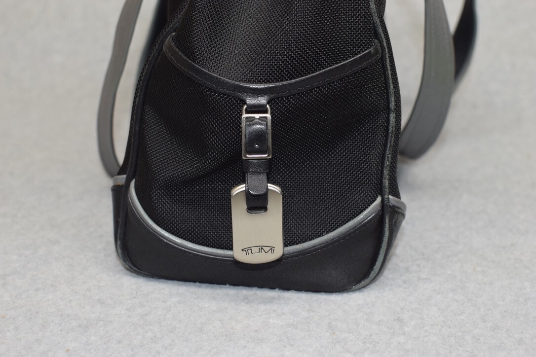 Tumi Briefcase Laptop Bag Ballistic Nylon Leather Trim Business Travel Commute