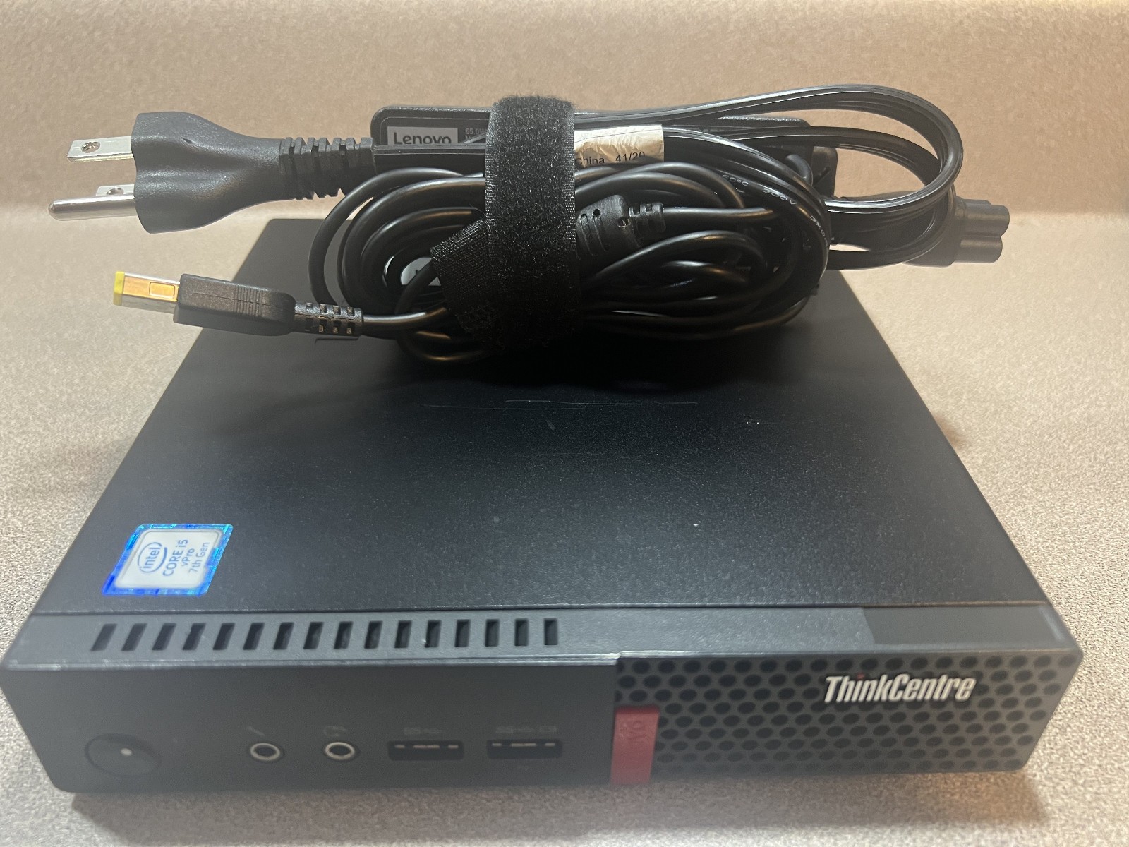 Lenovo ThinkCentre M910q Micro i5-7500T 8GB 128GB SSD Win 11 Pro WiFi AC Adapter