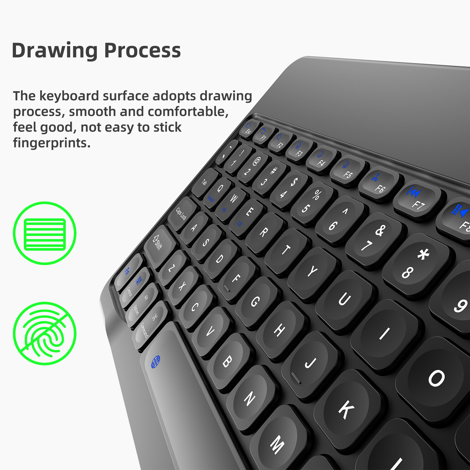 Keyboard Wireless Bluetooth Type-C Charging Port for Computer Laptop iPad Keypad