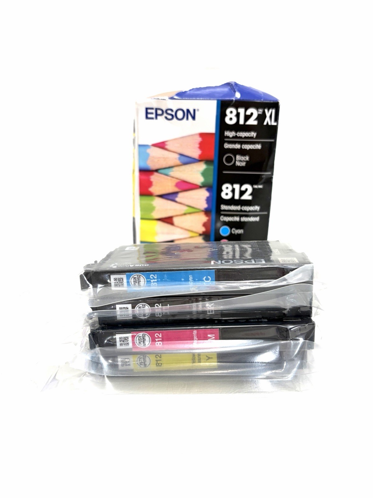 Epson Genuine 812XL Black, 812 Color Ink Cartridges EXP 2029,Sealed Ink,Open Box