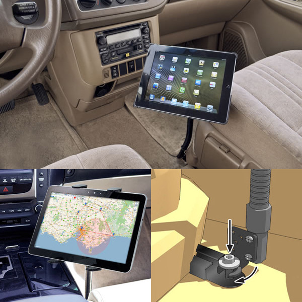 HEAVY DUTY 22″ TRUCK Floor Seat Bolt ELD Mount for IPAD PRO AIR GALAXY TABLET