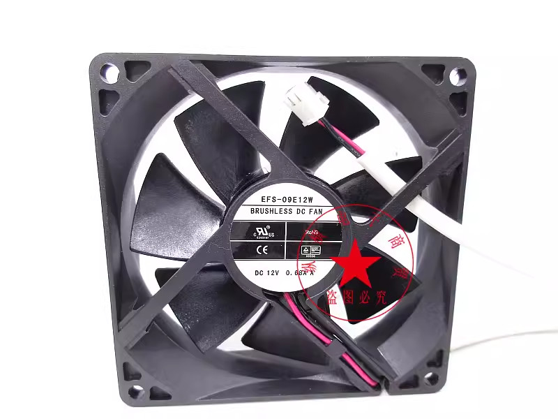 1PC DWPH 9225 9CM EFS-09E12W 12V 0.68A high air volume 2-wire cooling fan