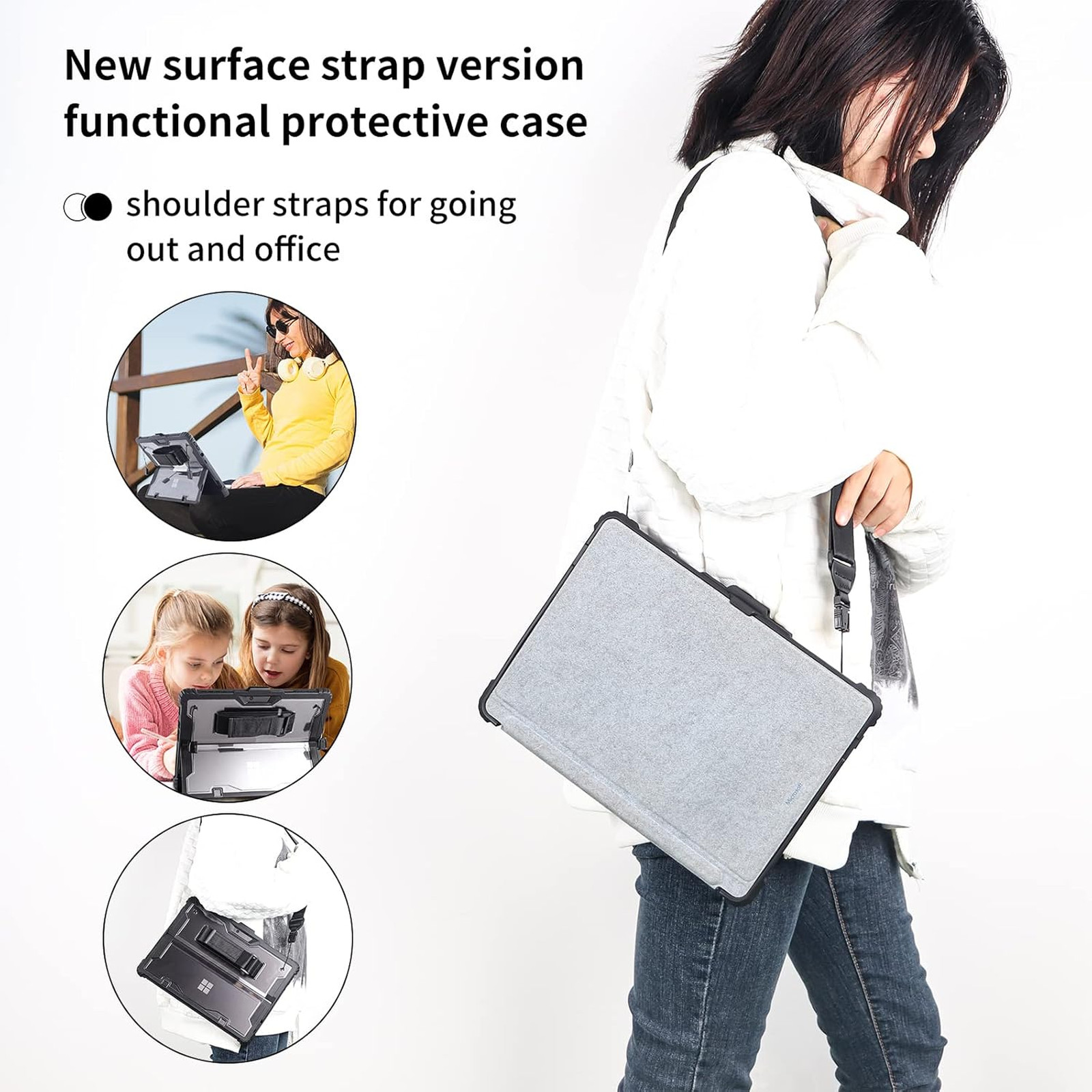 Microsoft Surface Pro 8 Case Rugged Shock Absorbing Drop Resistant 13 Inch with