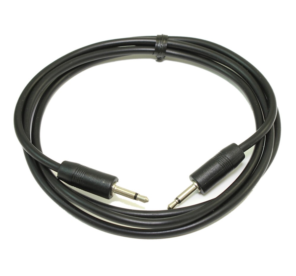 3ft 2.5mm SLIM MONO TS (2 conductor) Male to Male Audio Cable