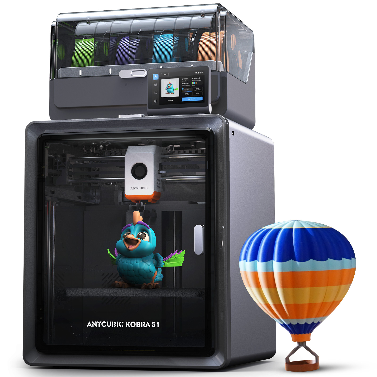 【OPEN BOX】ANYCUBIC Kobra S1 Combo Core XY 3D Printer FDM Multicolor Printing
