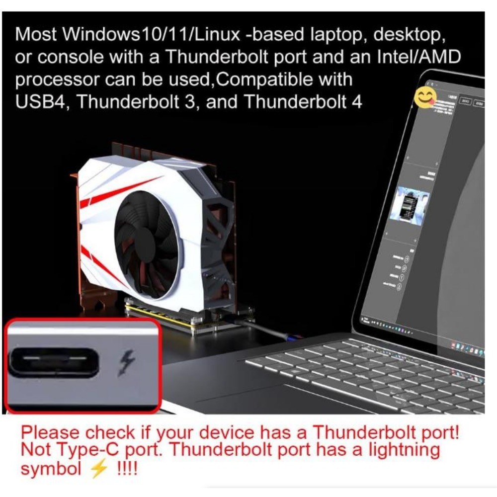 GPU-Dock eGPU External Graphics Card dock for thunderbolt 3/4 USB4 TO PCI-E X16