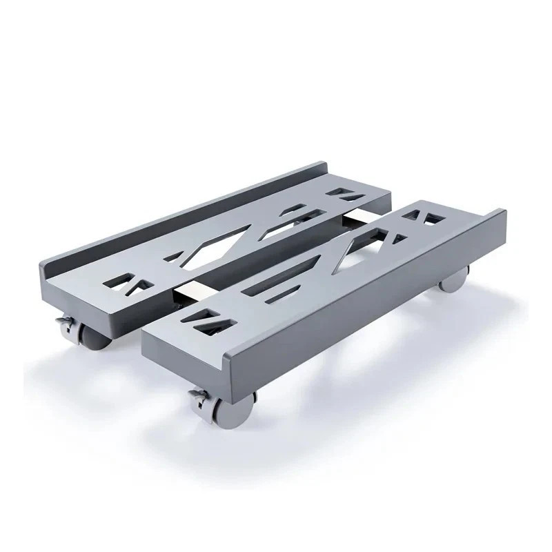 Adjustable Mobile CPU Stand PC Tower Holder with Wheels Under Desk