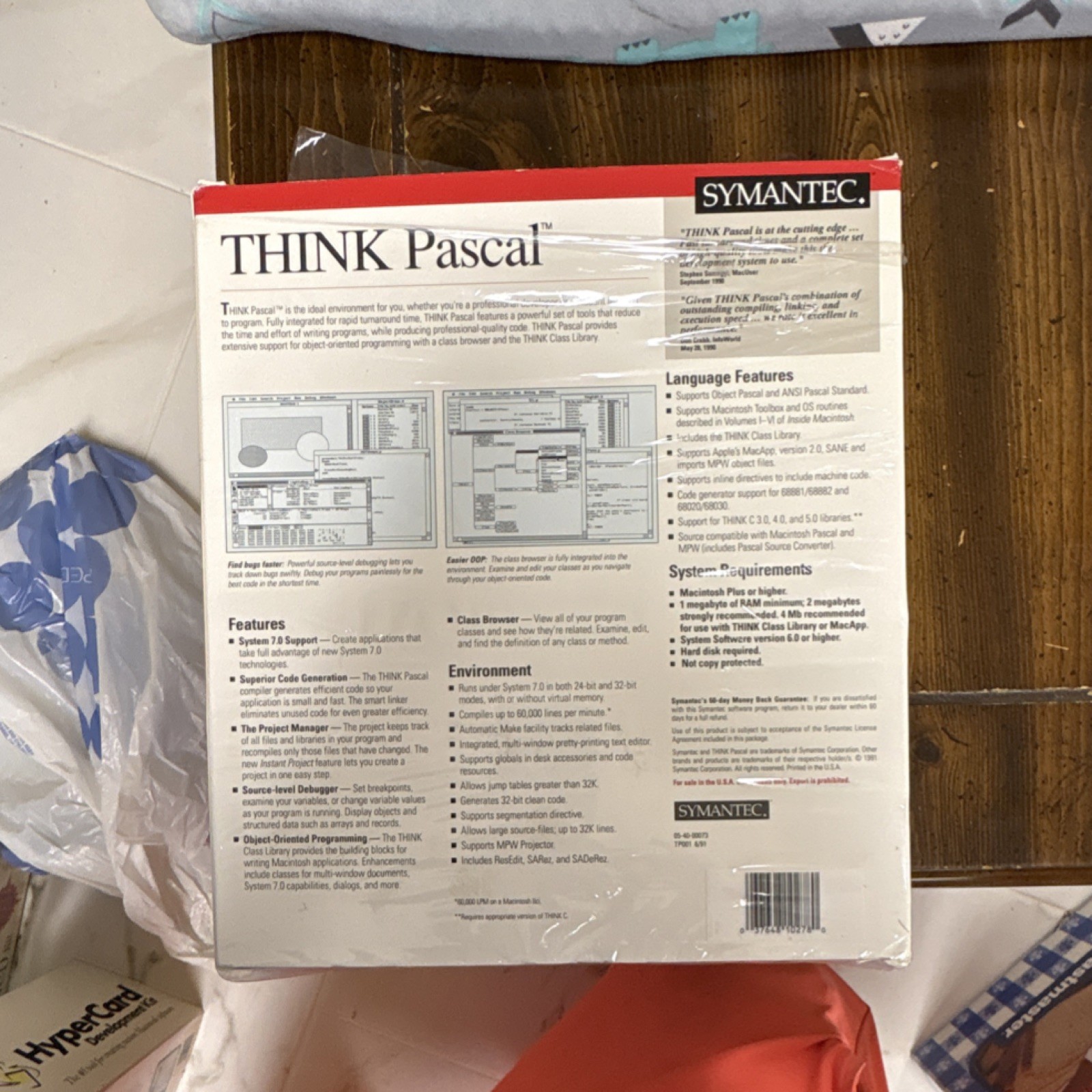 Symantec THINK Pascal v4.0 Educational Use Only Boxed Vintage Software
