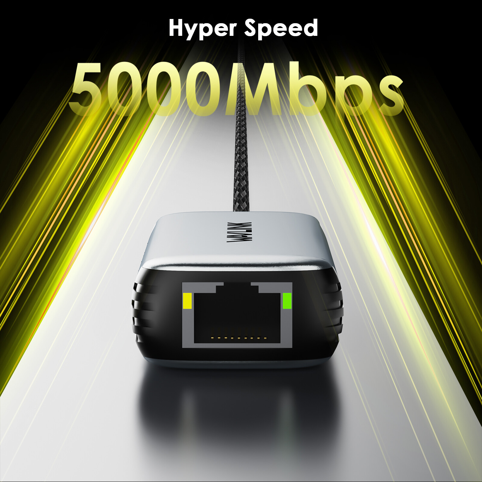 Wavlink USB-C to 5G Ethernet Adapter with 95W Charging, Driver-Free for Mac/Win