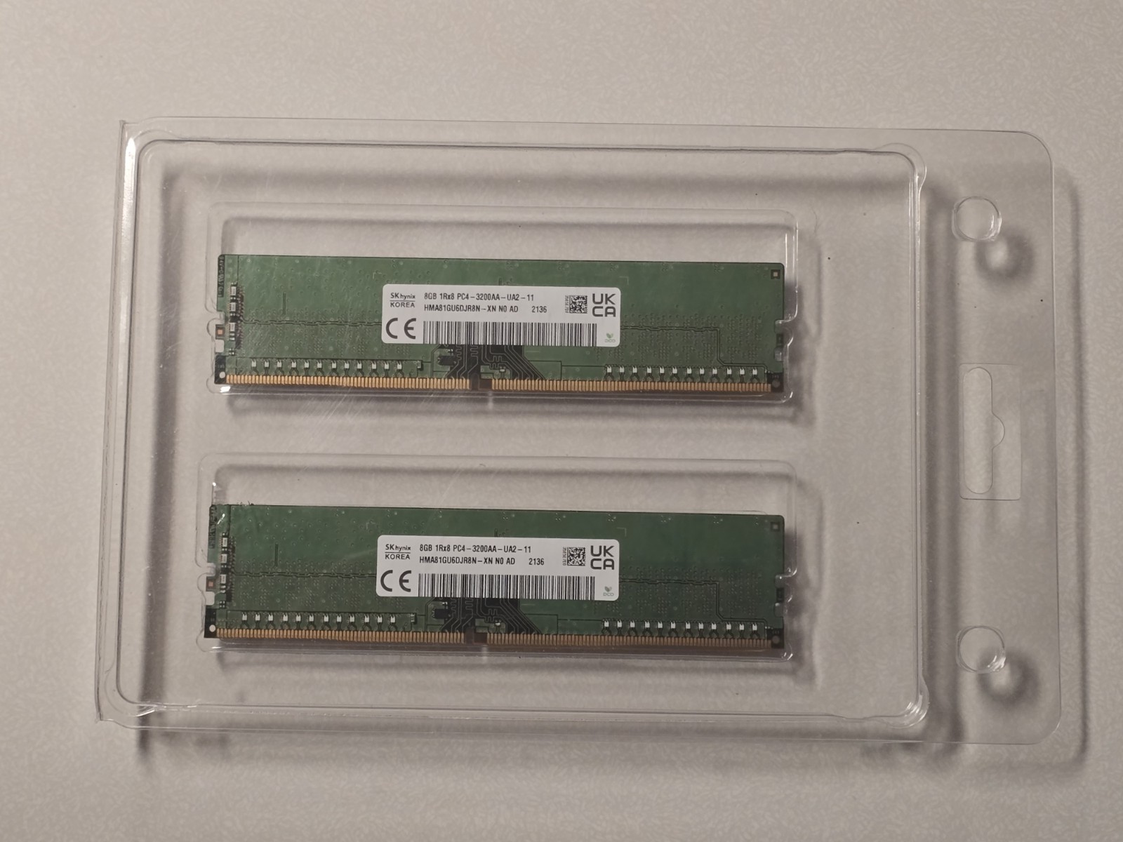 SK HYNIX 16GB DDR4 3200MHz PC4-25600 DIMM DESKTOP RAM (2x8GB)
