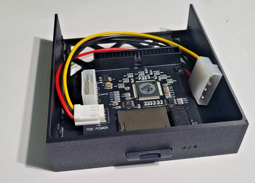 3.5″ Floppy Bay SD Card to IDE Adapter with Molex extension