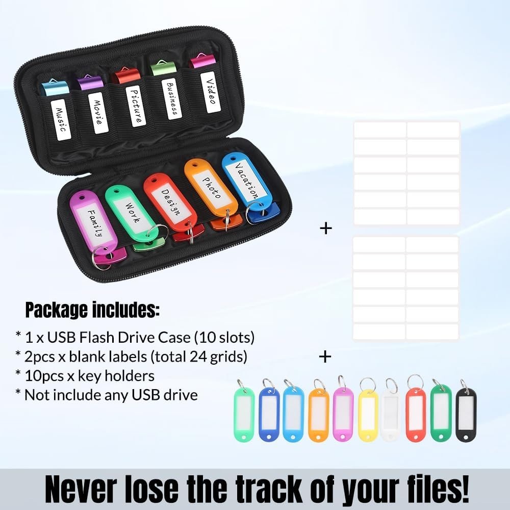 Portable Zippered Neoprene Flash Drive Case – Organize Your USBs with Style