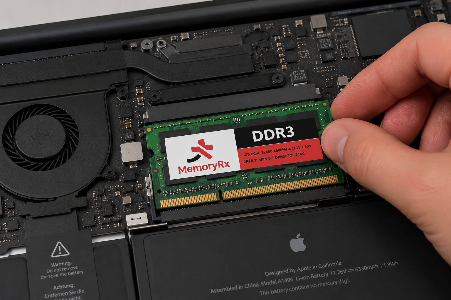 16GB (2X8GB) DDR3L PC3L-12800 1600MHz 2RX8 CL11 1.35V SO DIMM MEMORY RAM