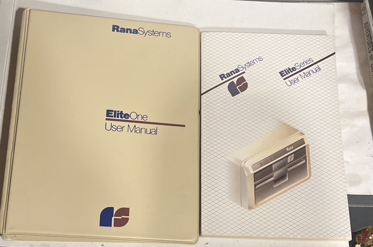 Rana Systems Elite One User Manual & Elite Series User Manual. Both Clean. IO