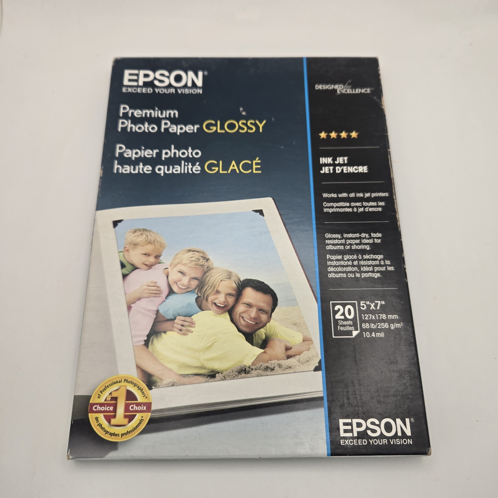 EPSON Premium Photo Paper – GLOSSY – 5×7 Inches – UNOPENED 20 Sheets