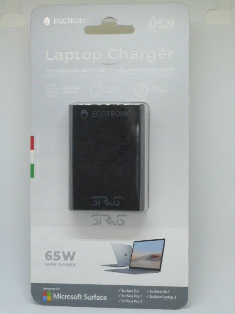 New Eggtronic Sirius 65W Universal Power Adapter For Microsoft Surface (Black)