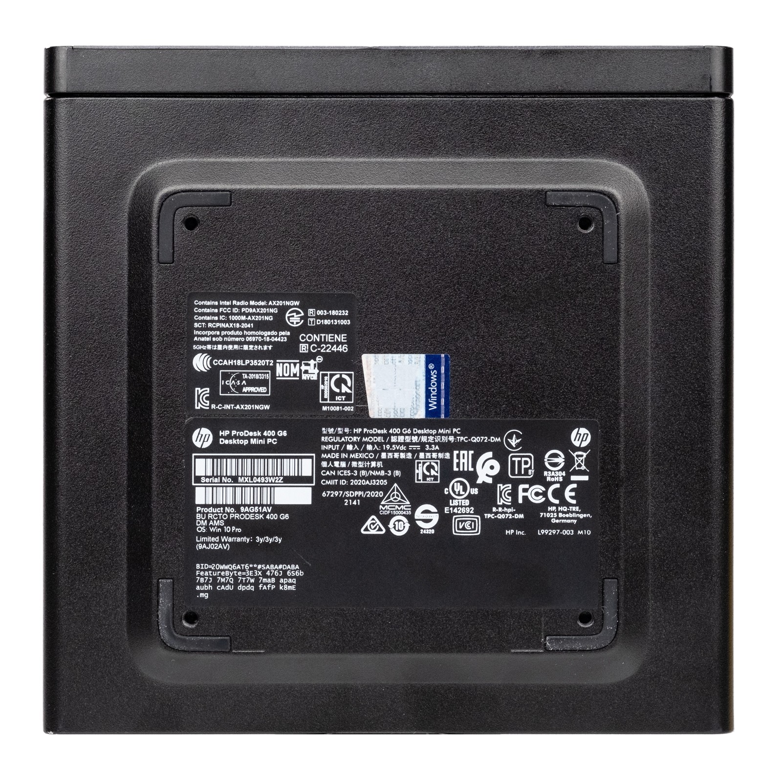 HP ProDesk 400 G6 Mini Desktop Core i5-10400T 2.00GHz 16GB 512GB SSD Win 11 Pro