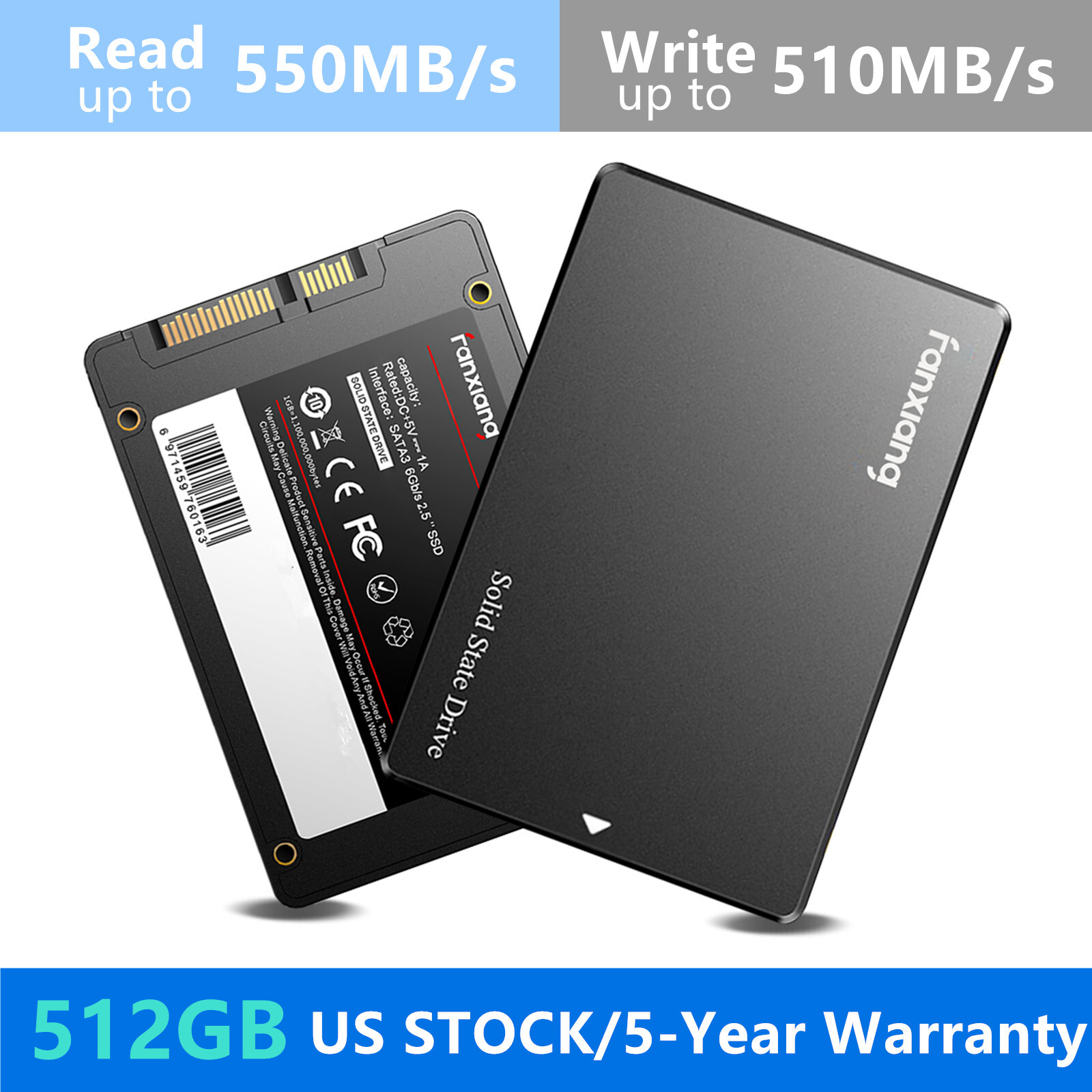 SSD 512GB 2.5″ SATA III Internal Solid State Drive Hard Disk For Laptop PC MAC
