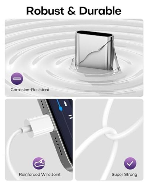 USB C to 3.5mm Audio Headphone Jack Adapter (2Pack), Aux to USB C Dongle White