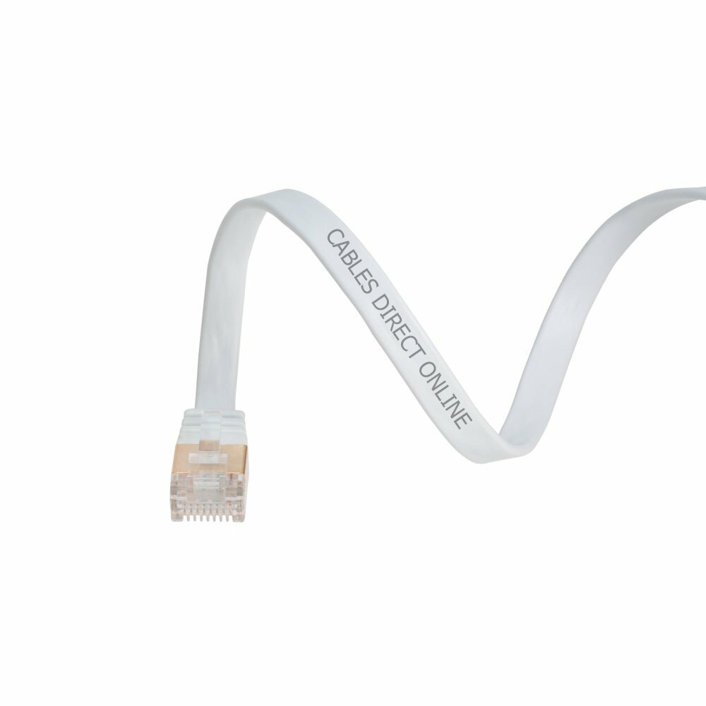 CAT7 Internet Flat Cable RJ45 Network Patch Cord Ethernet U/FTP Shielded LAN lot