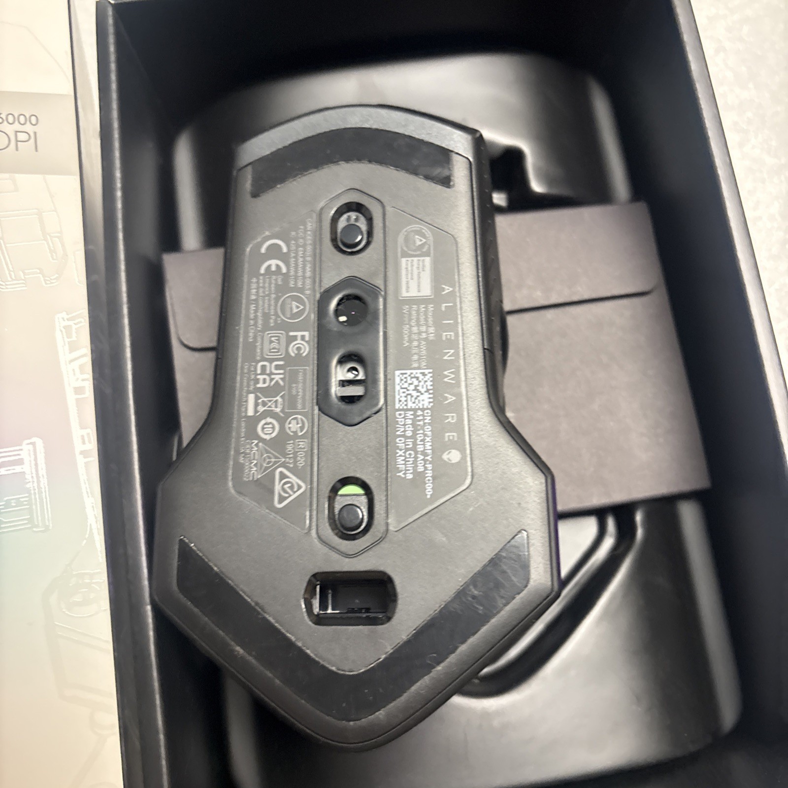 DELL Alienware Gaming Mouse AW610M, Wired/Wireless, 16000 dpi Missing Usb Dongle