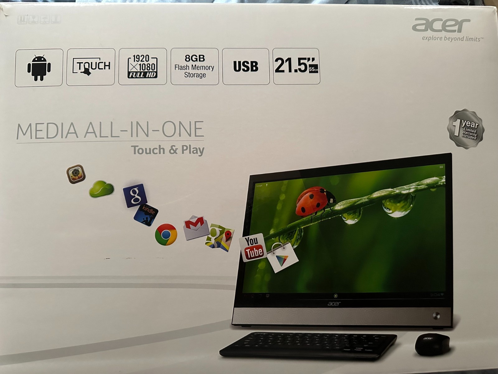 Acer Media All -In- One Touch & Play DA220HQL **READ**